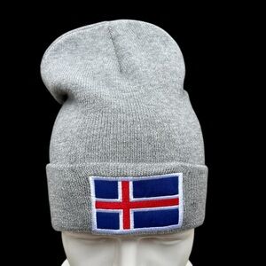 Gray Iceland Toque Winter Hat Beanie